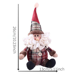 Cute Christmas Santa Snowman Deer Doll Decoration Gift Doll Christmas Tree Hanging Ornament New Year Xmas Home Decoration