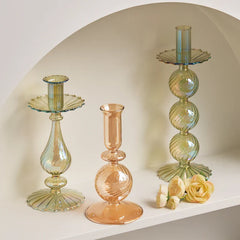 1PC Floriddle Candle Holders Glass Candlestick for Wedding Decoration Christmas Decoration Home Decoration Accessories Candles