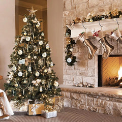 70Pcs/box Christmas Tree Ball Ornaments Snowflake Snowman Star Hanging Pendants Noel Navidad Home Decoration  New Year Gift