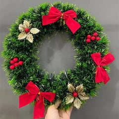 1Pcs Christmas Wreaths Door Hanging Rattan Venue Layout Christmas Decorations Garland for Home Decor 2024 New Year