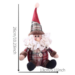 Cute Christmas Santa Snowman Deer Doll Decoration Gift Doll Christmas Tree Hanging Ornament New Year Xmas Home Decoration
