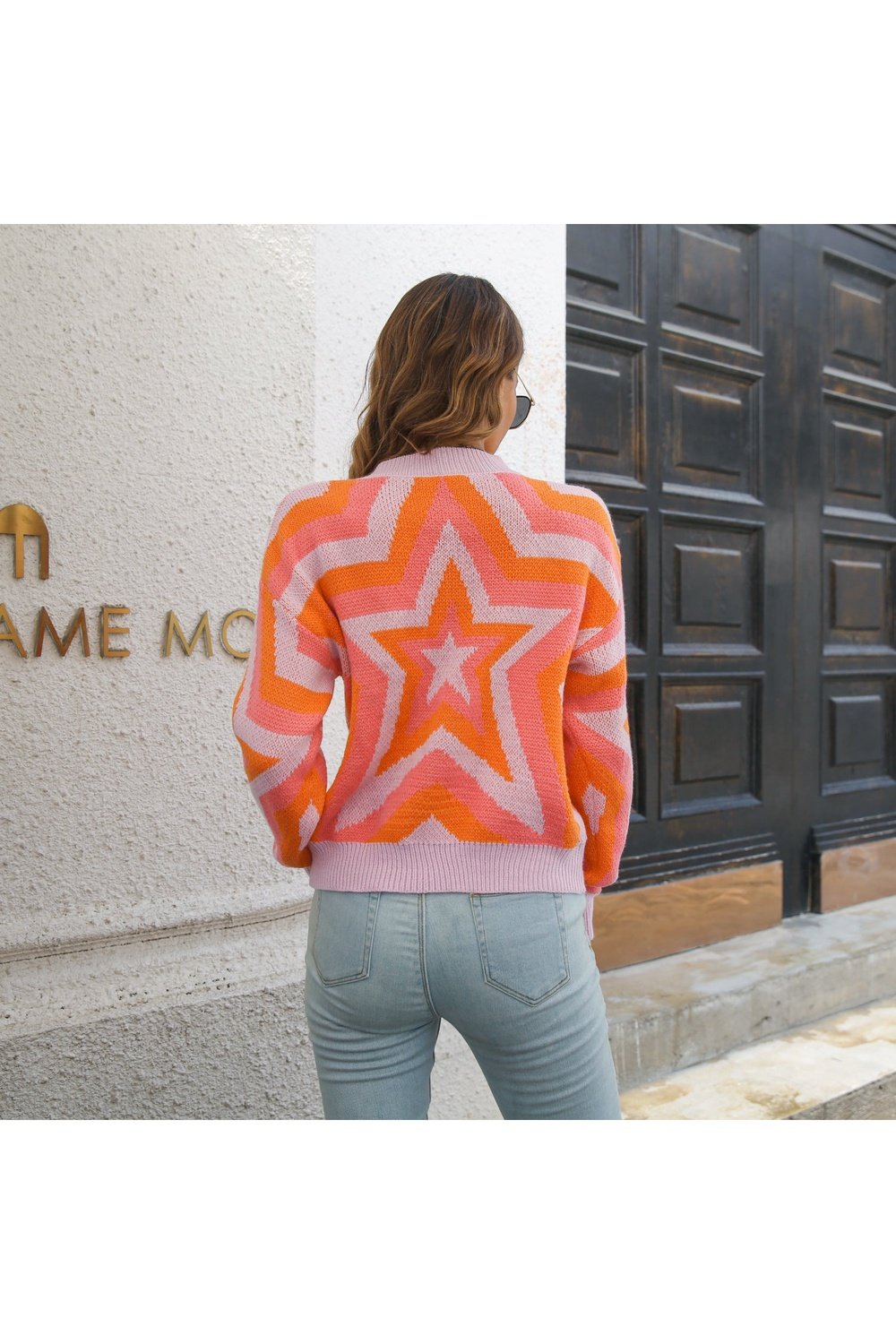 Star Dropped Shoulder Sweater