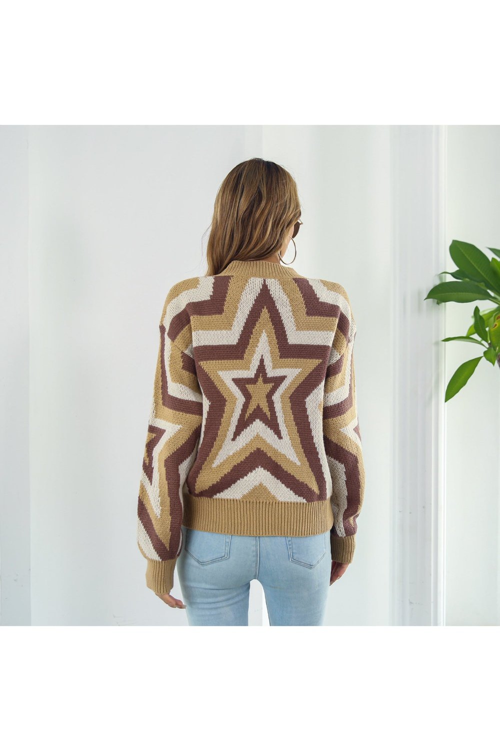 Star Dropped Shoulder Sweater