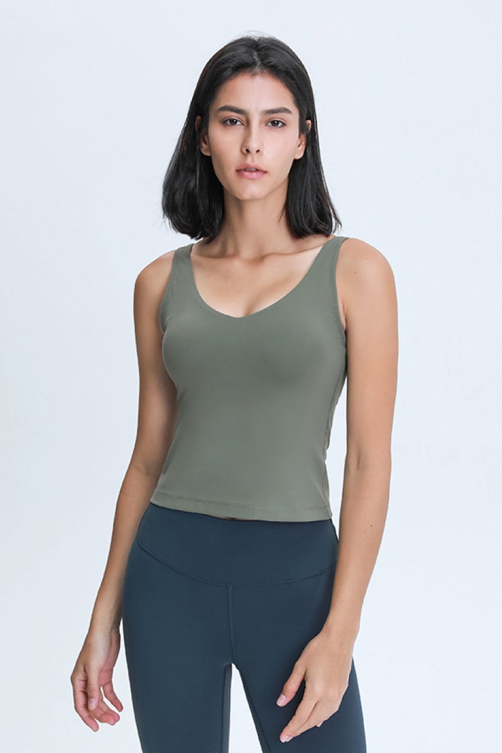 V Neck Active Tank