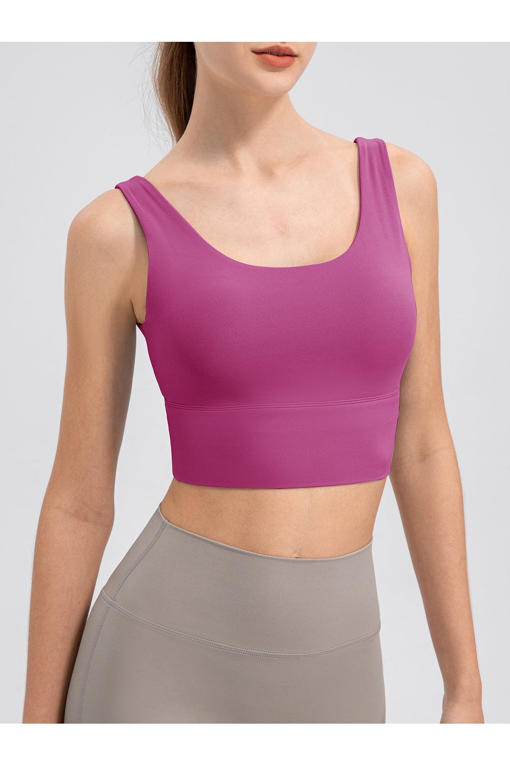 Scoop Neck Wide Strap Active Tank