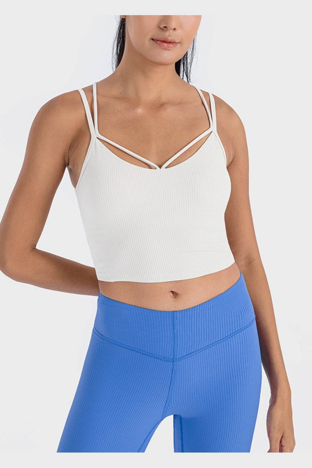 Millennia Double Strap Ribbed Sports Cami