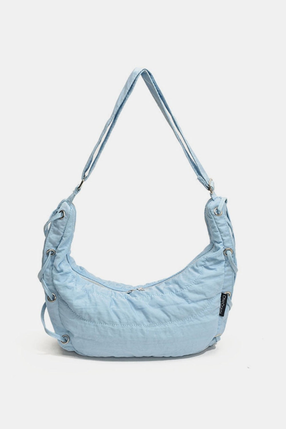 Lace-Up Polyester Crossbody Bag