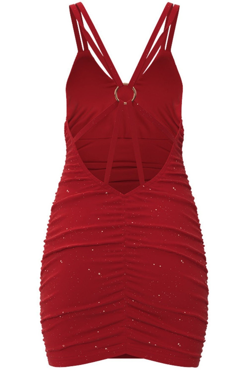 Glitter Double Spaghetti Straps Mini Dress