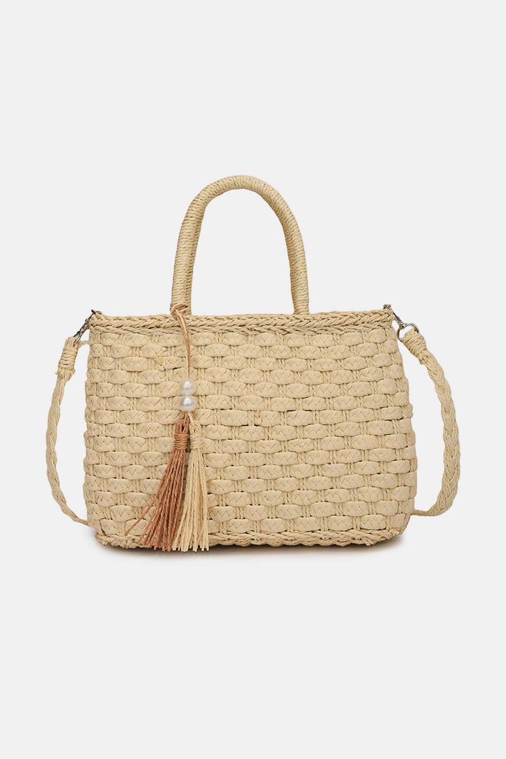 Braided Strap Paper Weave Shoulder Bag