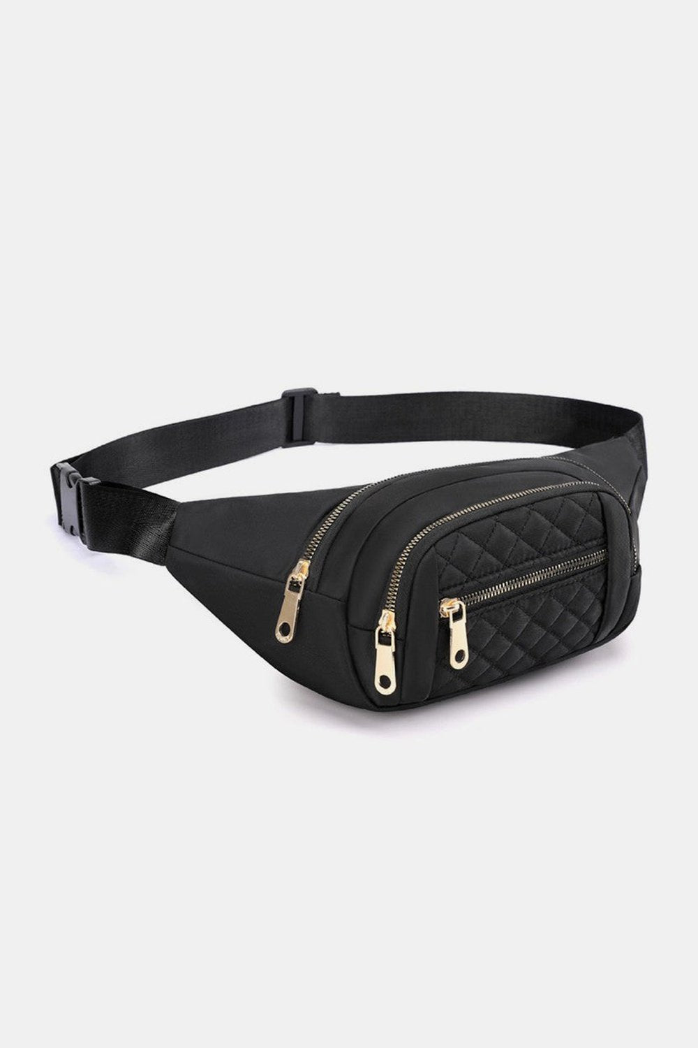 Zenana Quilted Multi Pocket Waist Belt Bag