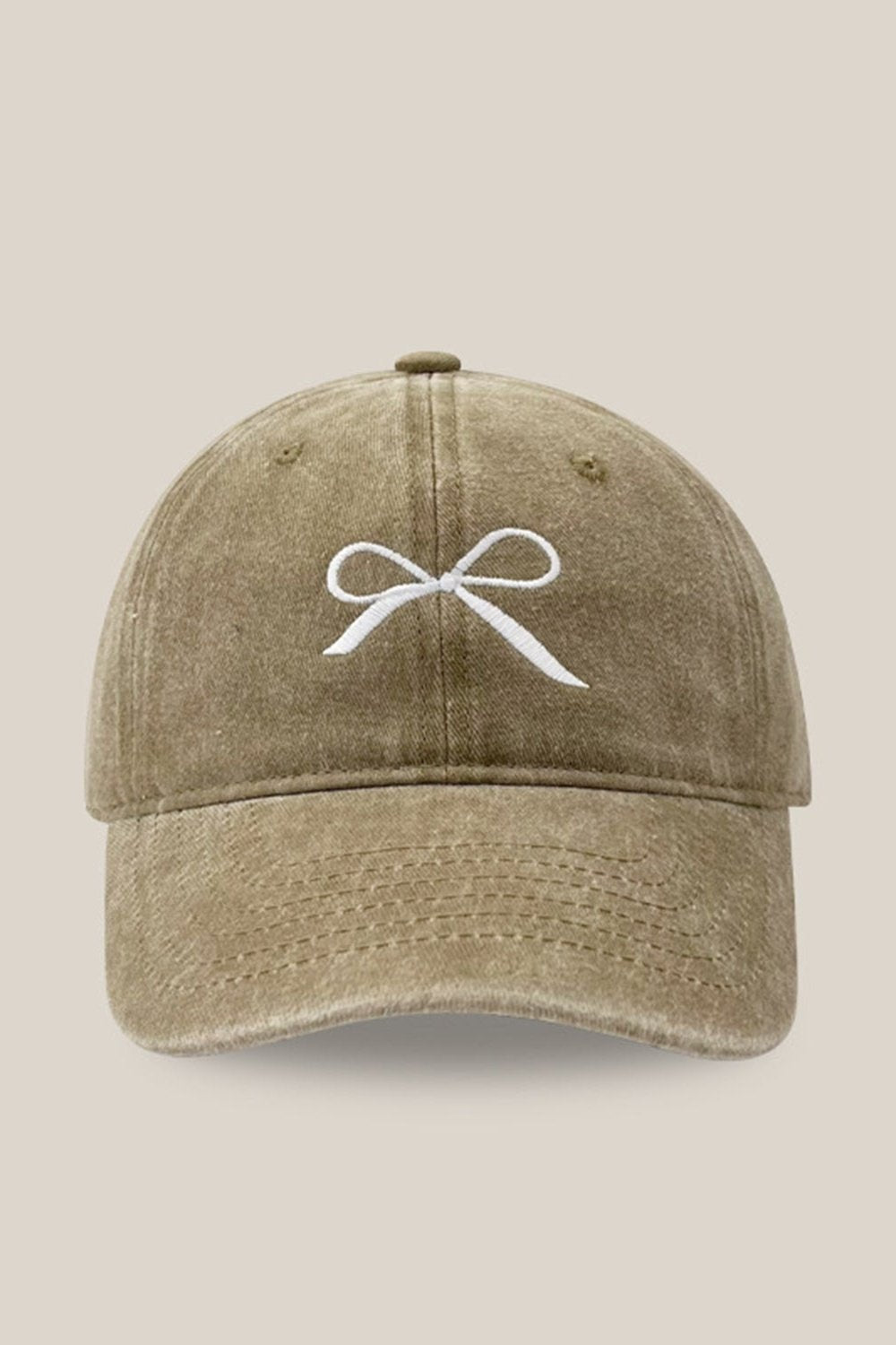 Bow Embroidered Adjustable Cap