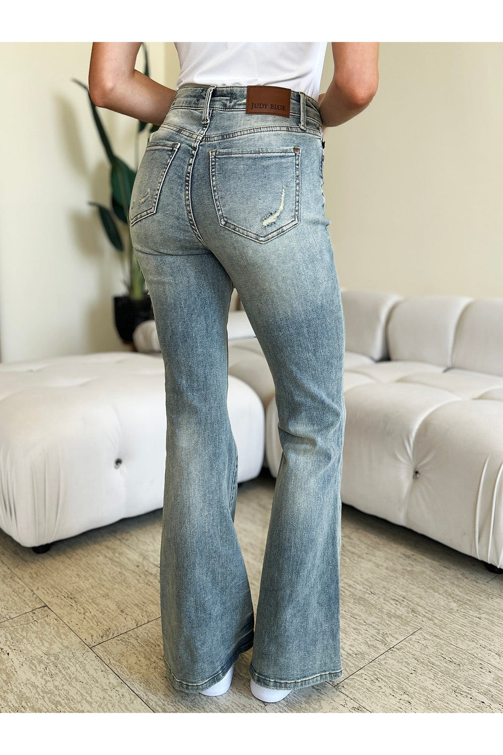 Judy Blue Full Size Mid Rise Flare Jeans