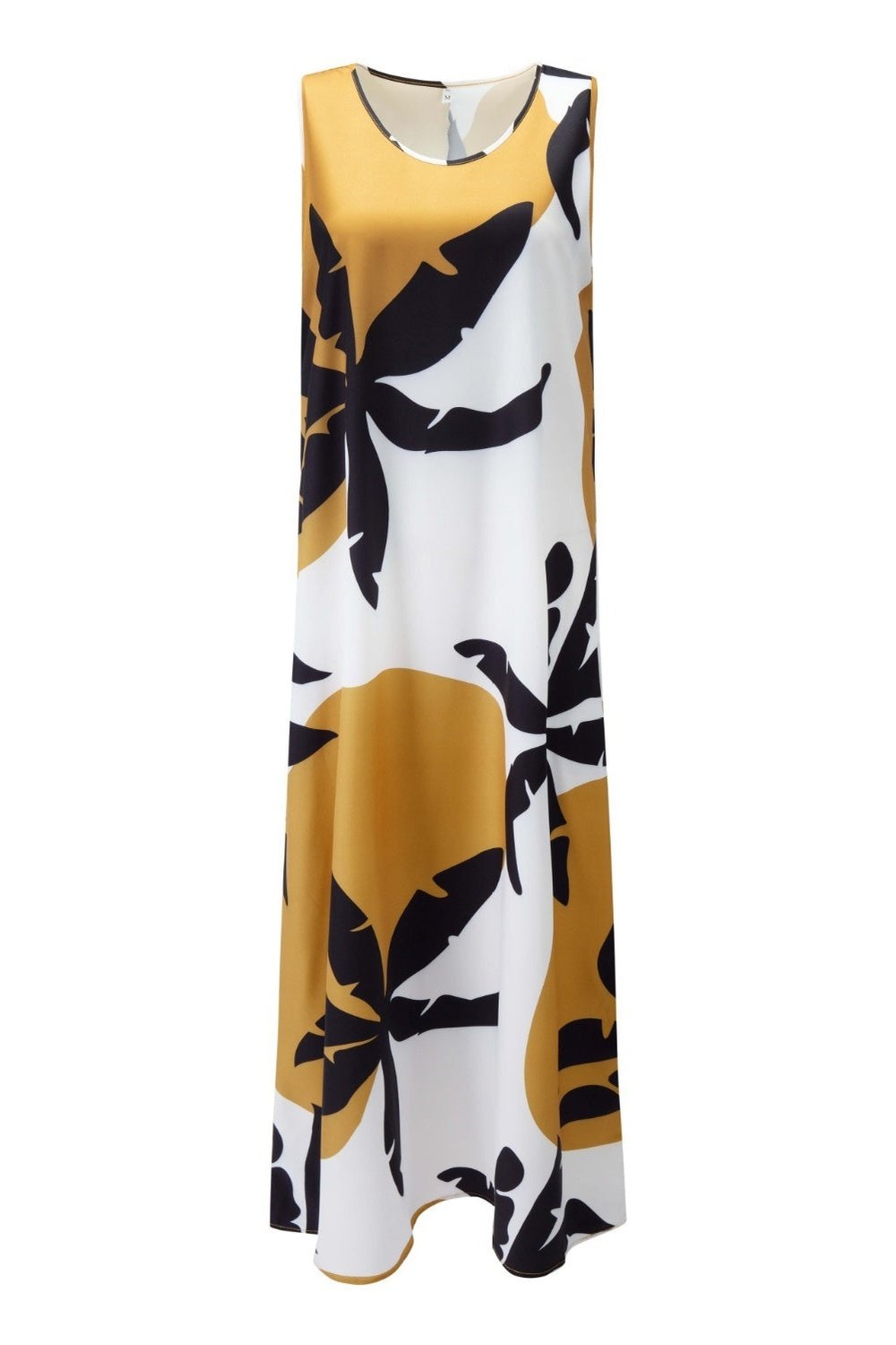 Printed Round Neck Midi Tank Dress