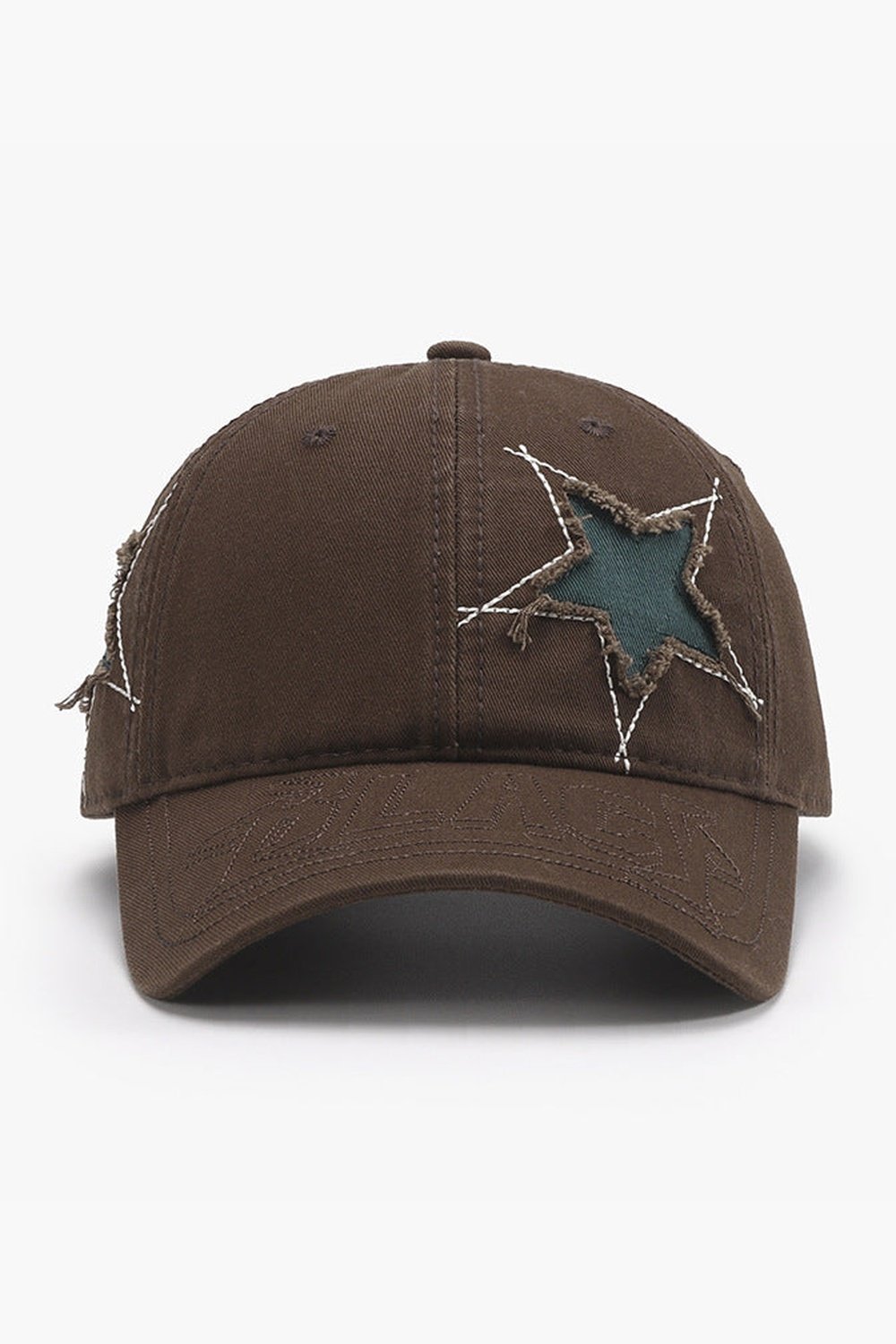 Adjustable Star Raw Hem Cap