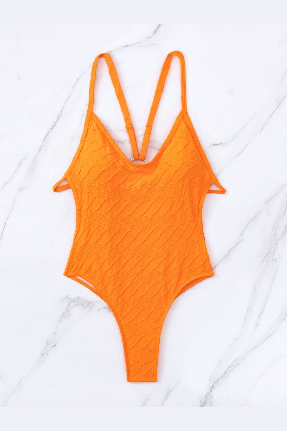 Backless Spaghetti Strap One-Piece Swimwear