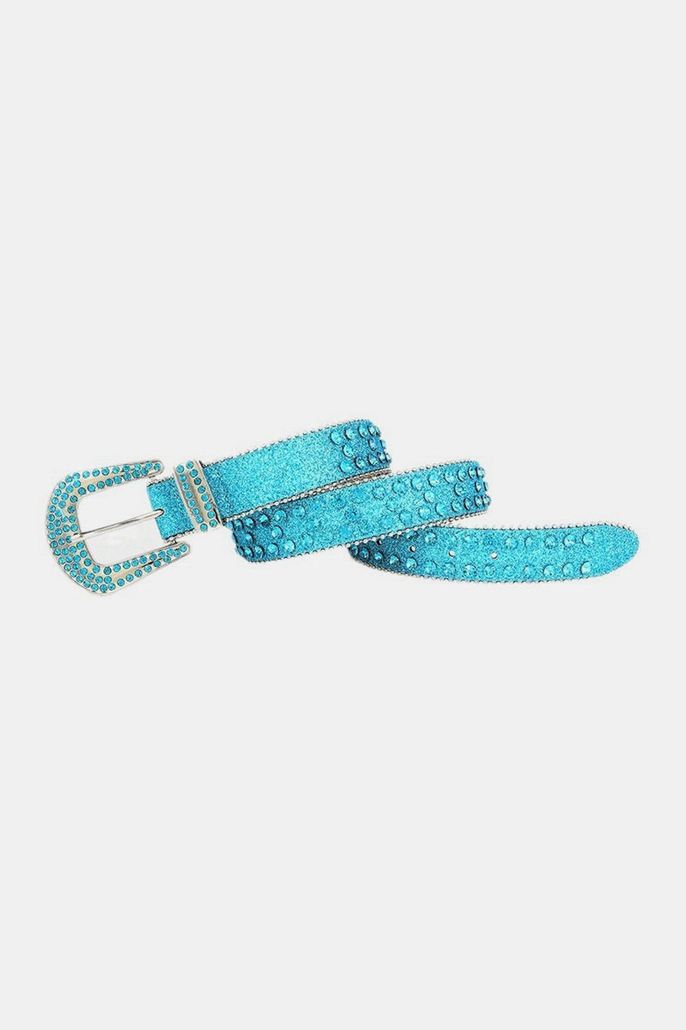 Rhinestone PU Leather Belt