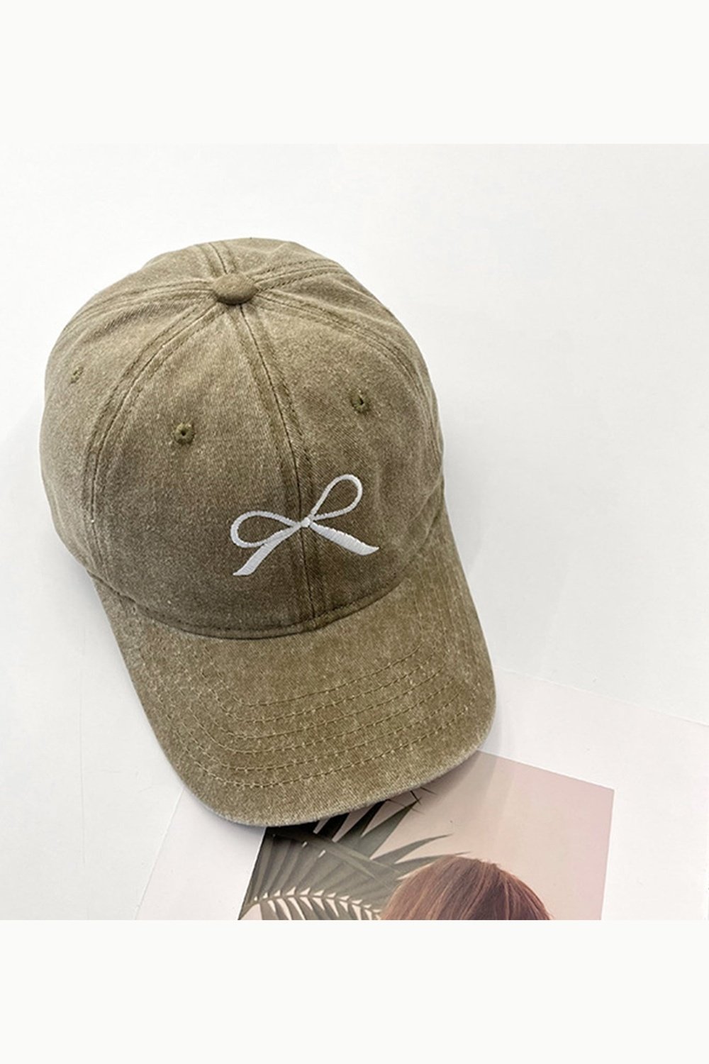 Bow Embroidered Adjustable Cap