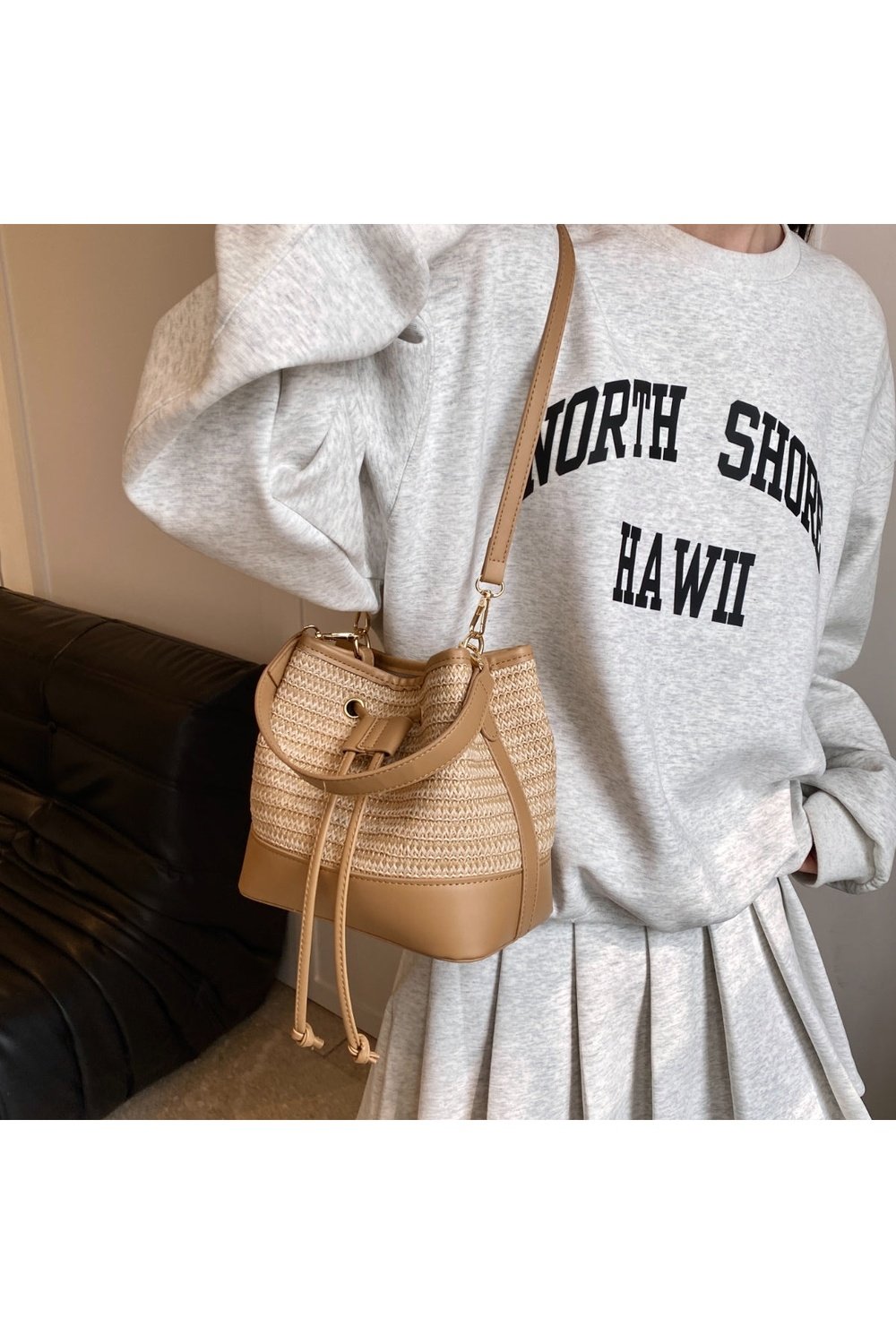 Straw Braided Shoulder Bag