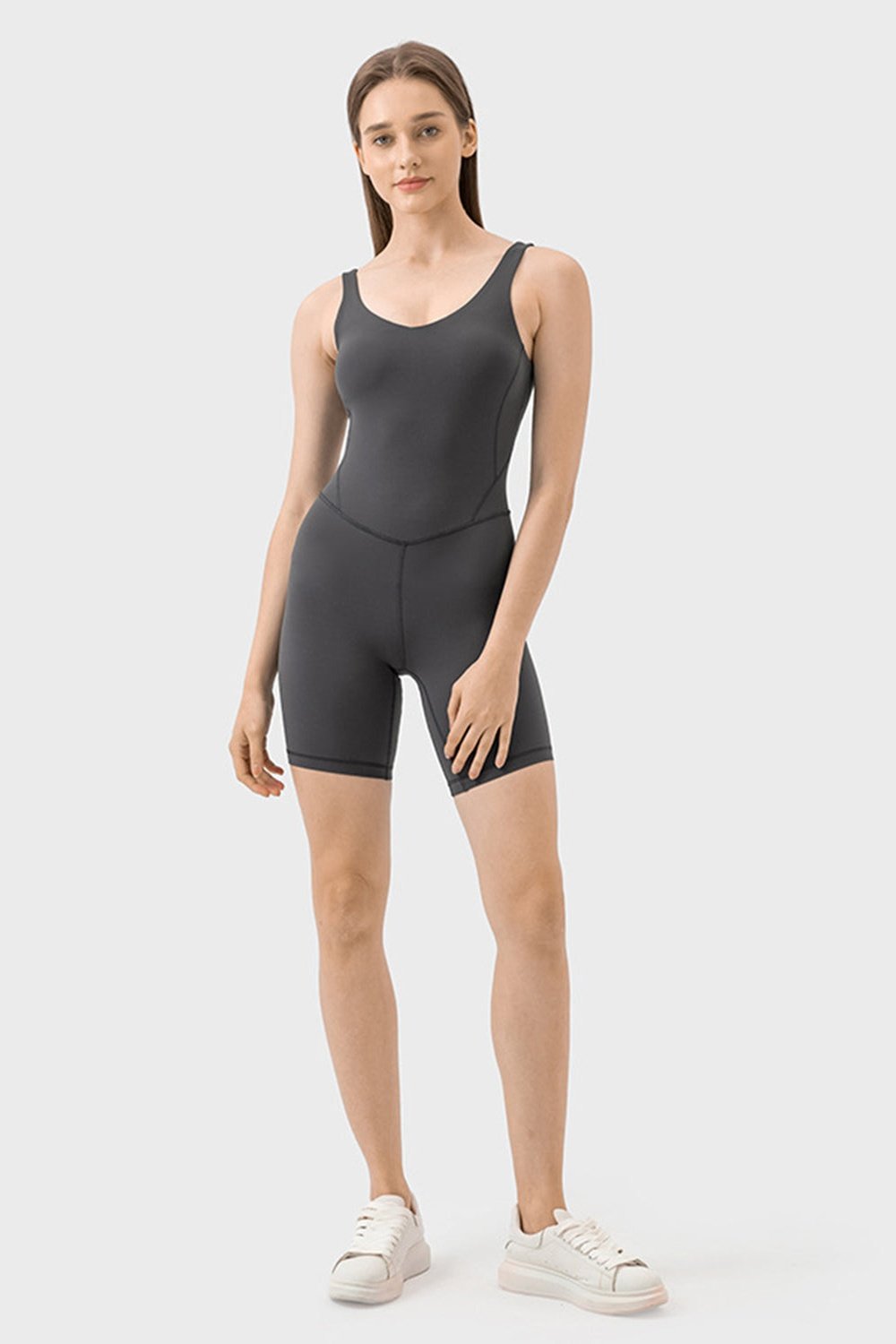 Wide Strap Active Romper