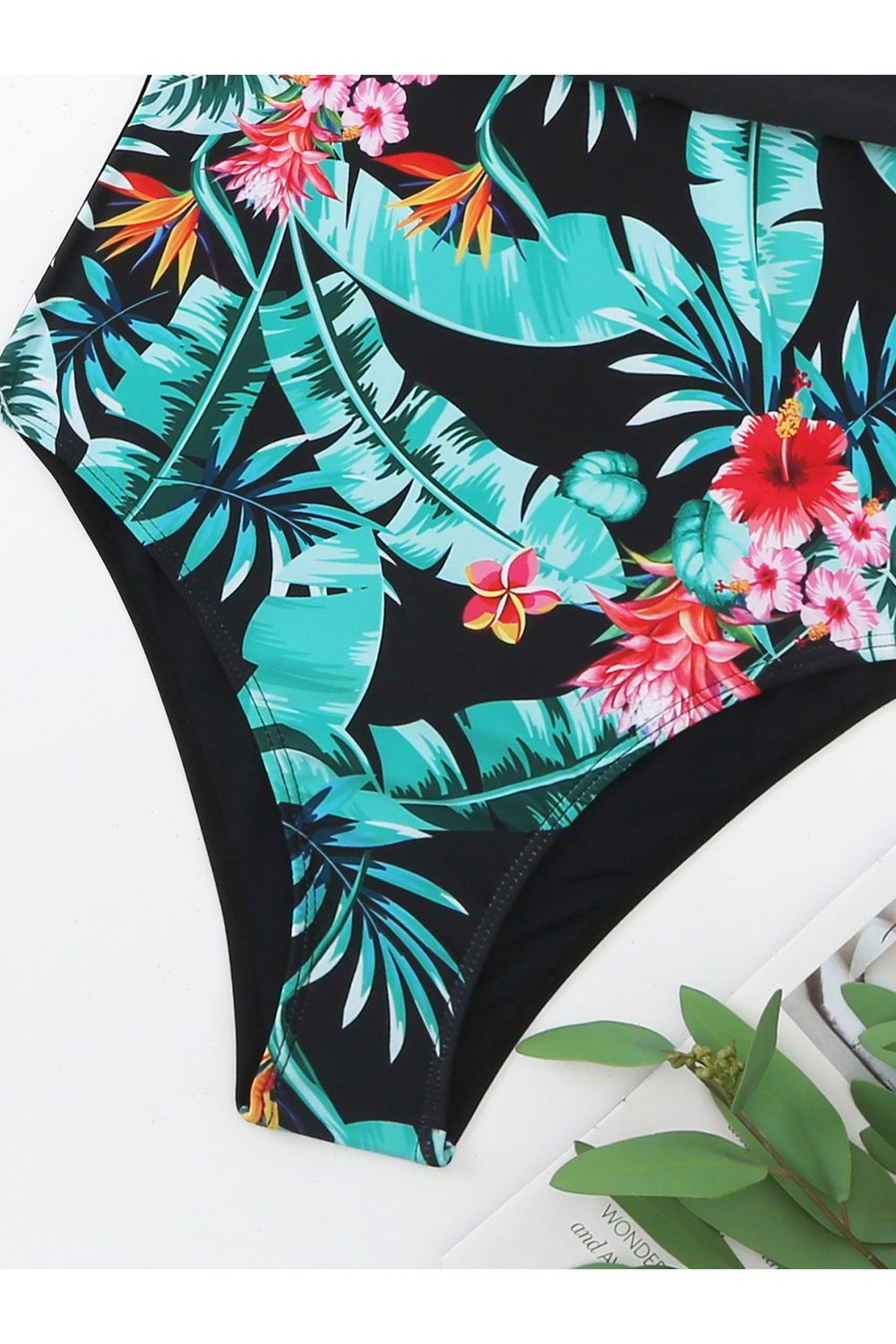 Printed Halter Neck One-Piece Swimwear