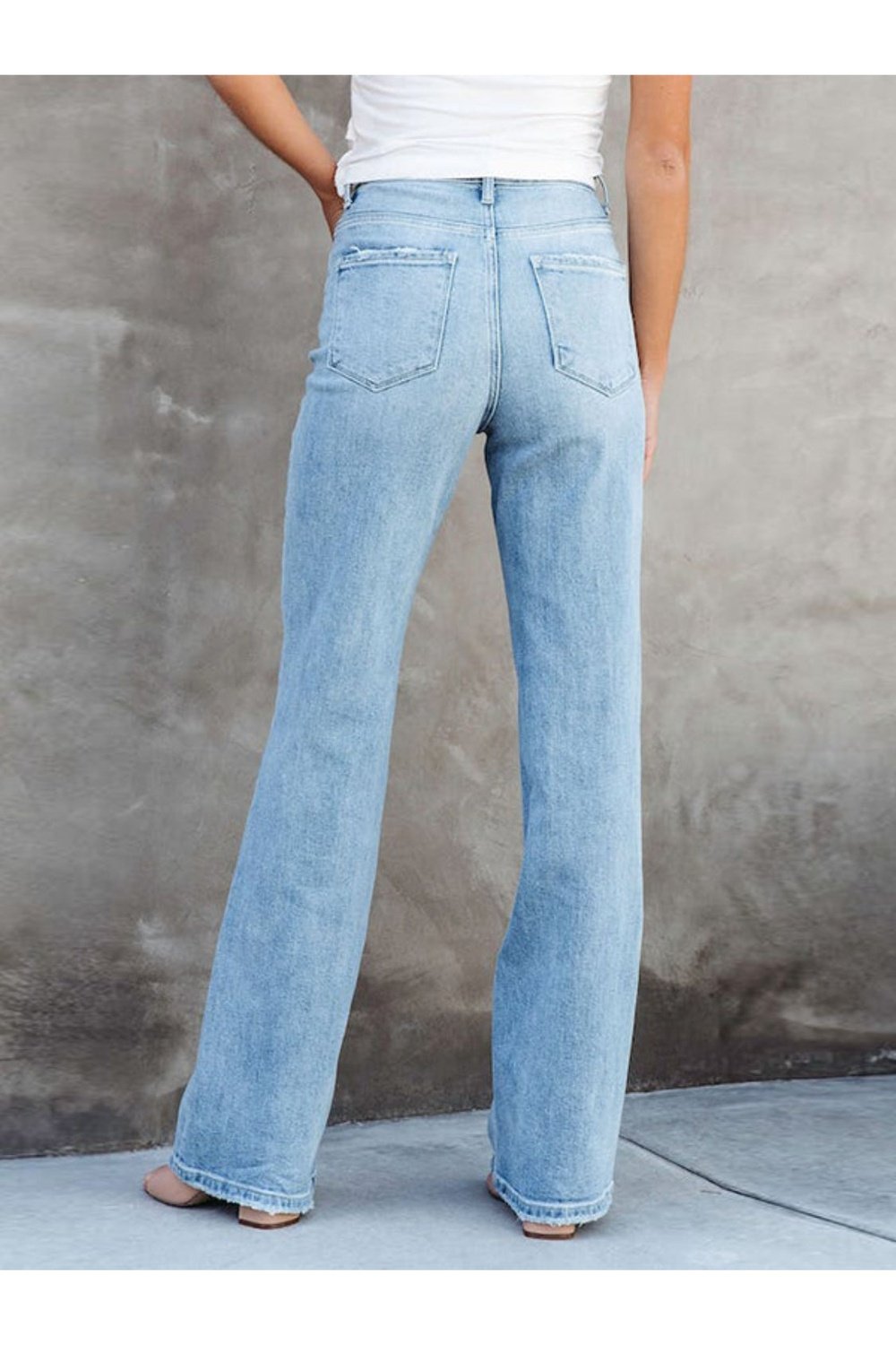 Washed Straight Leg Jeans