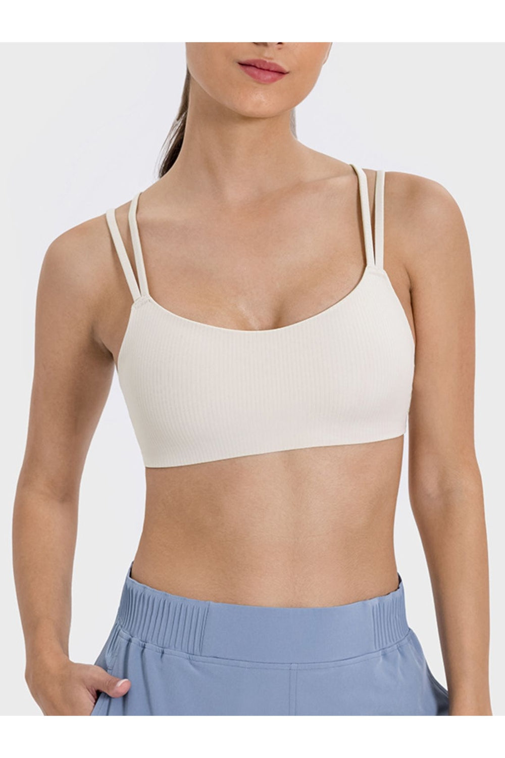 Millennia Scoop Neck Double Strap Active Cami