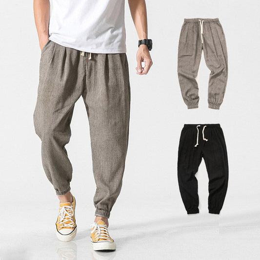 Fashion Men's Cotton And Linen Harem Pants