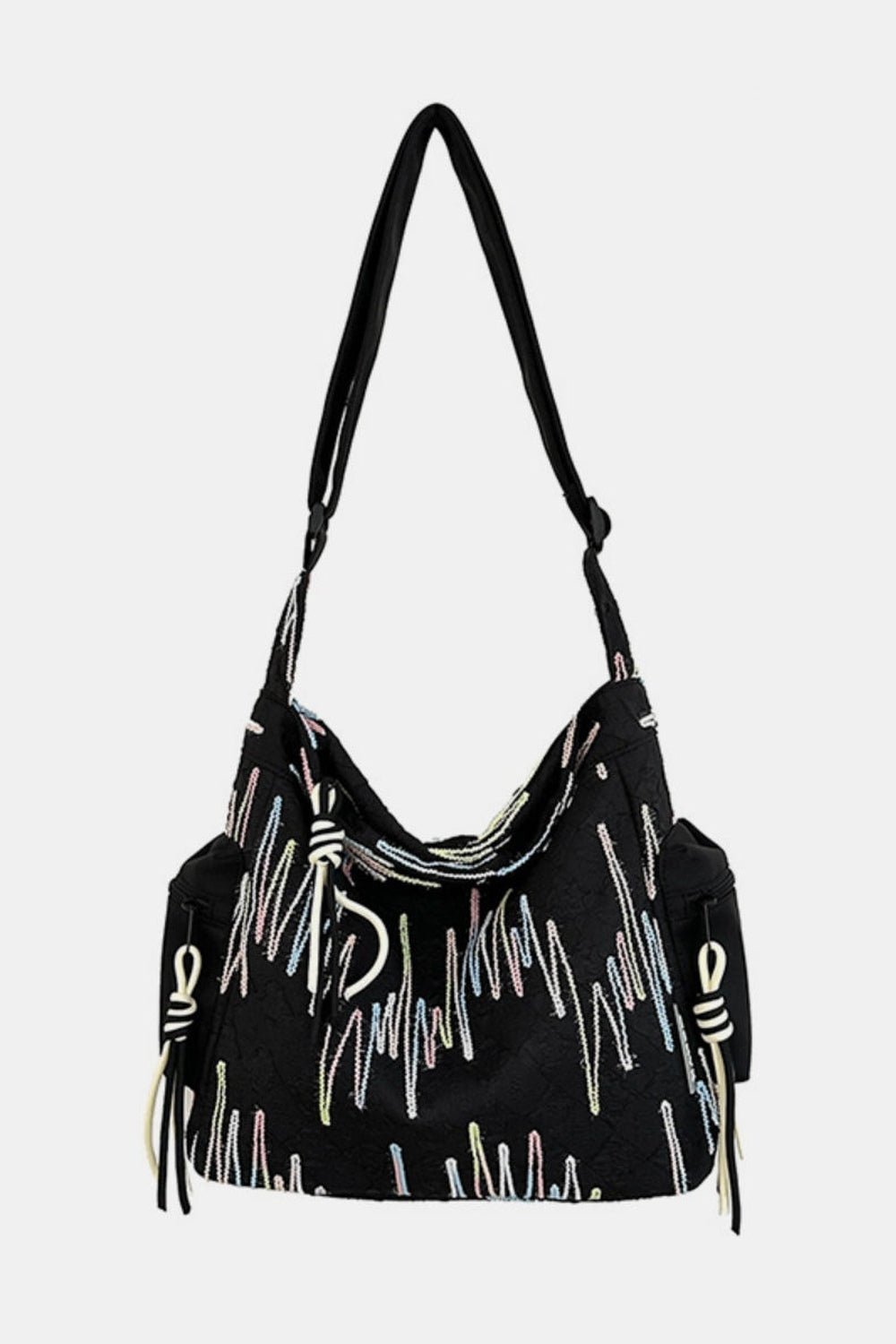 Contrast Texture Shoulder Bag