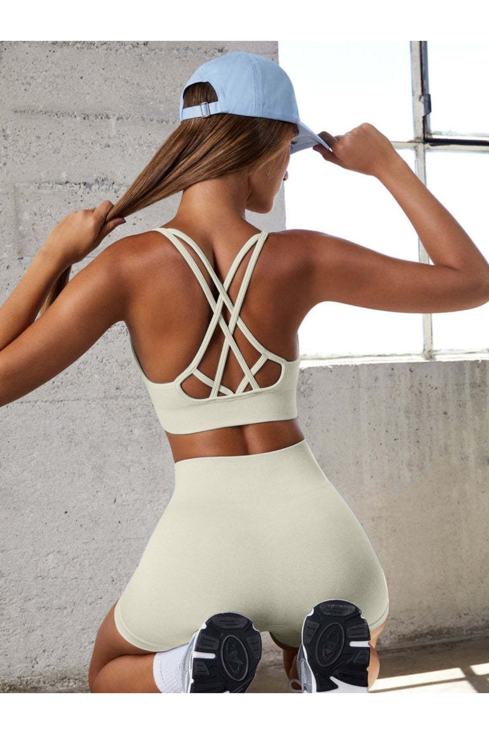 Crisscross Spaghetti Strap Active Bra