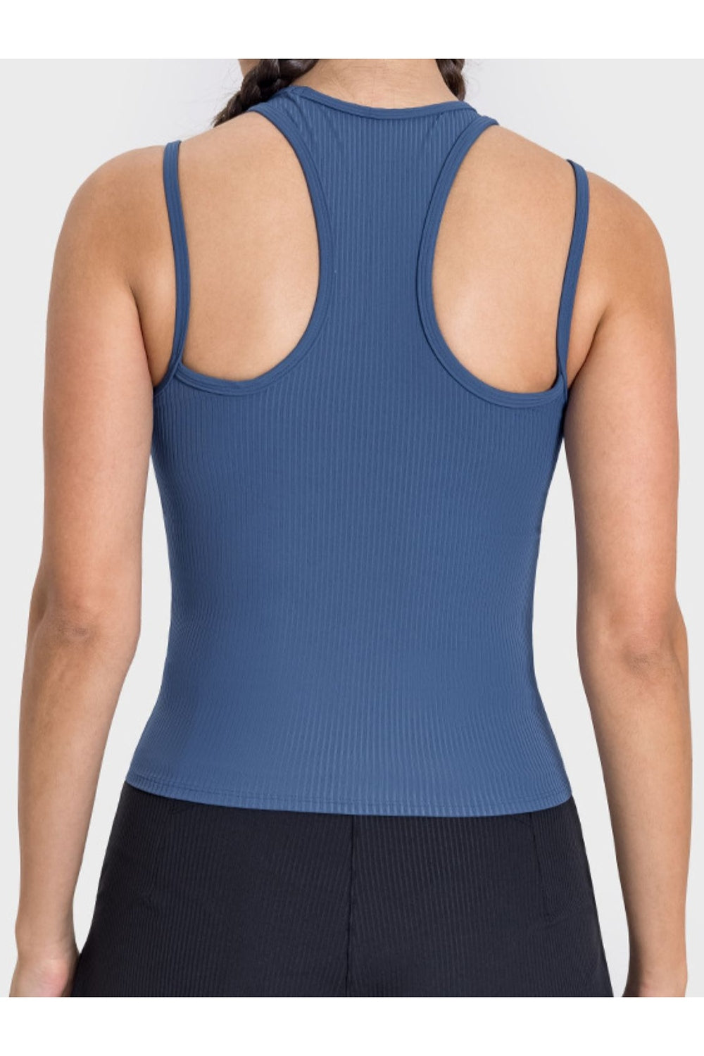 Millennia Cutout Round Neck Racerback Active Tank