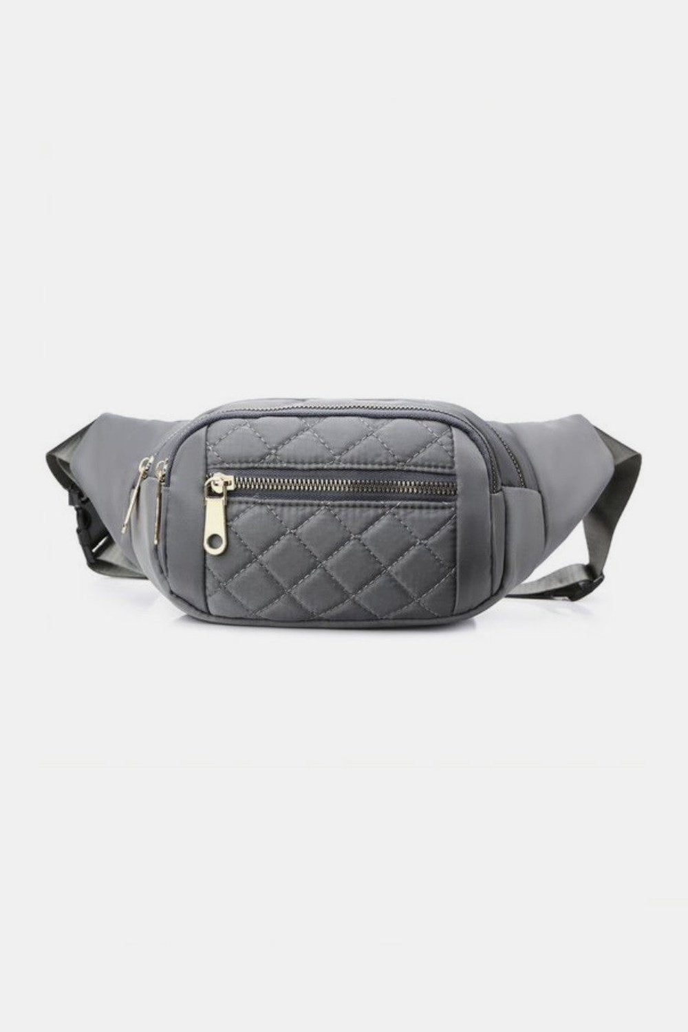 Zenana Quilted Multi Pocket Waist Belt Bag