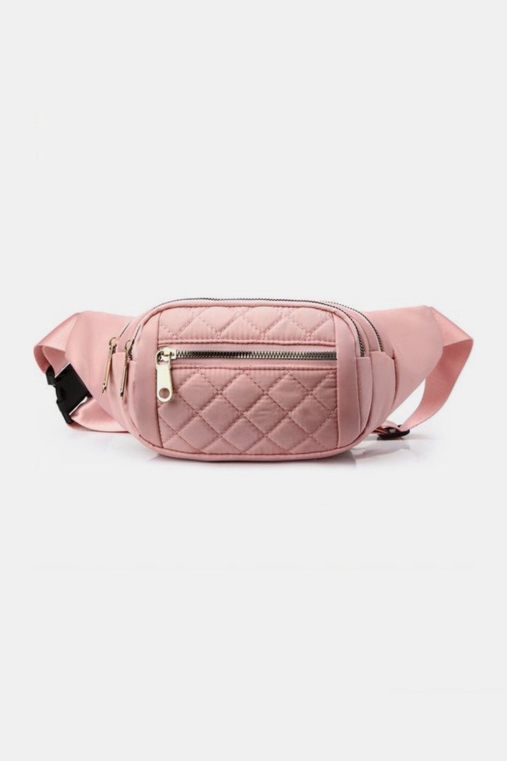 Zenana Quilted Multi Pocket Waist Belt Bag