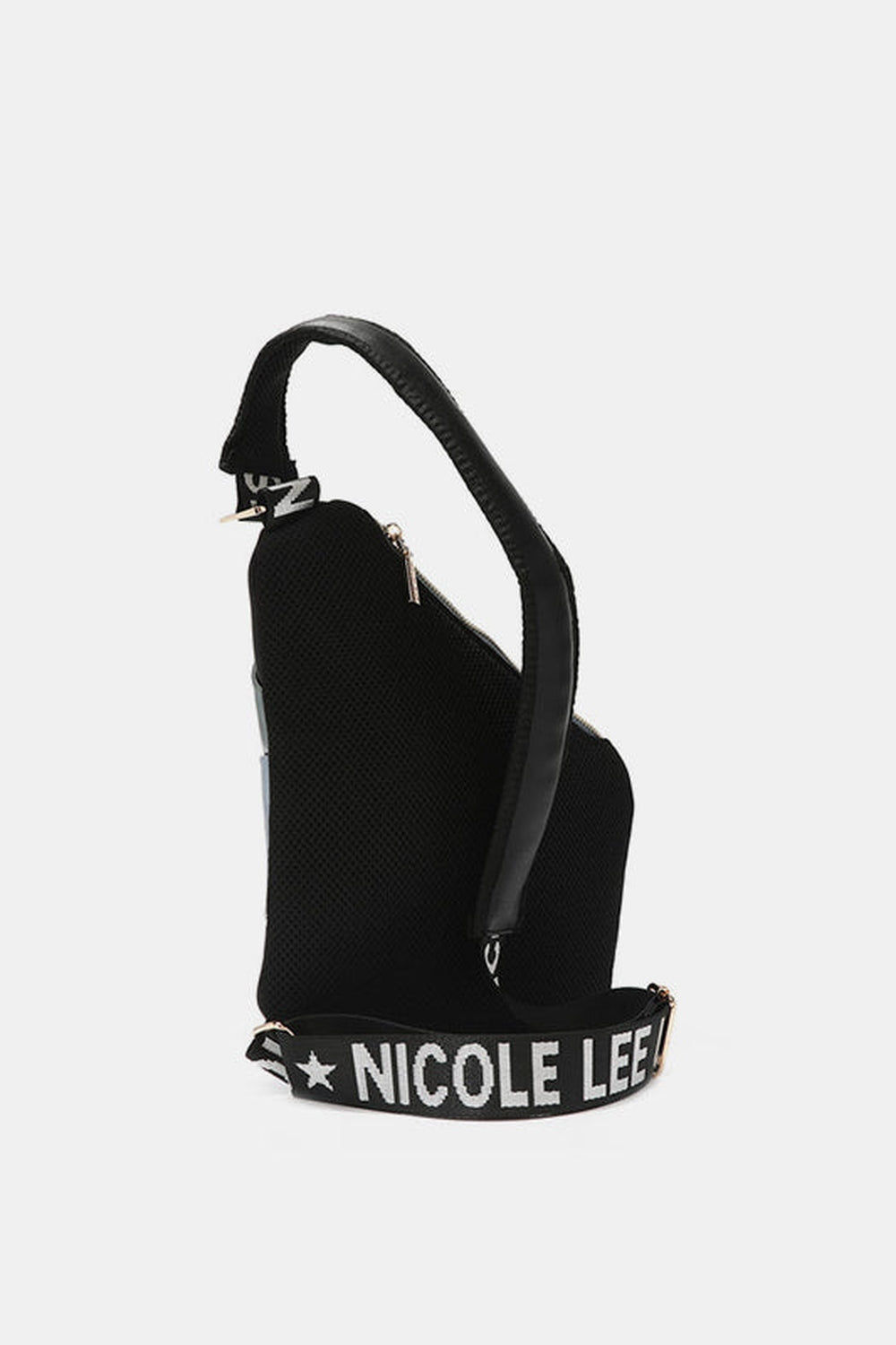 Nicole Lee USA Vegan Leather Leopard & Lip Pattern Crossbody Bag