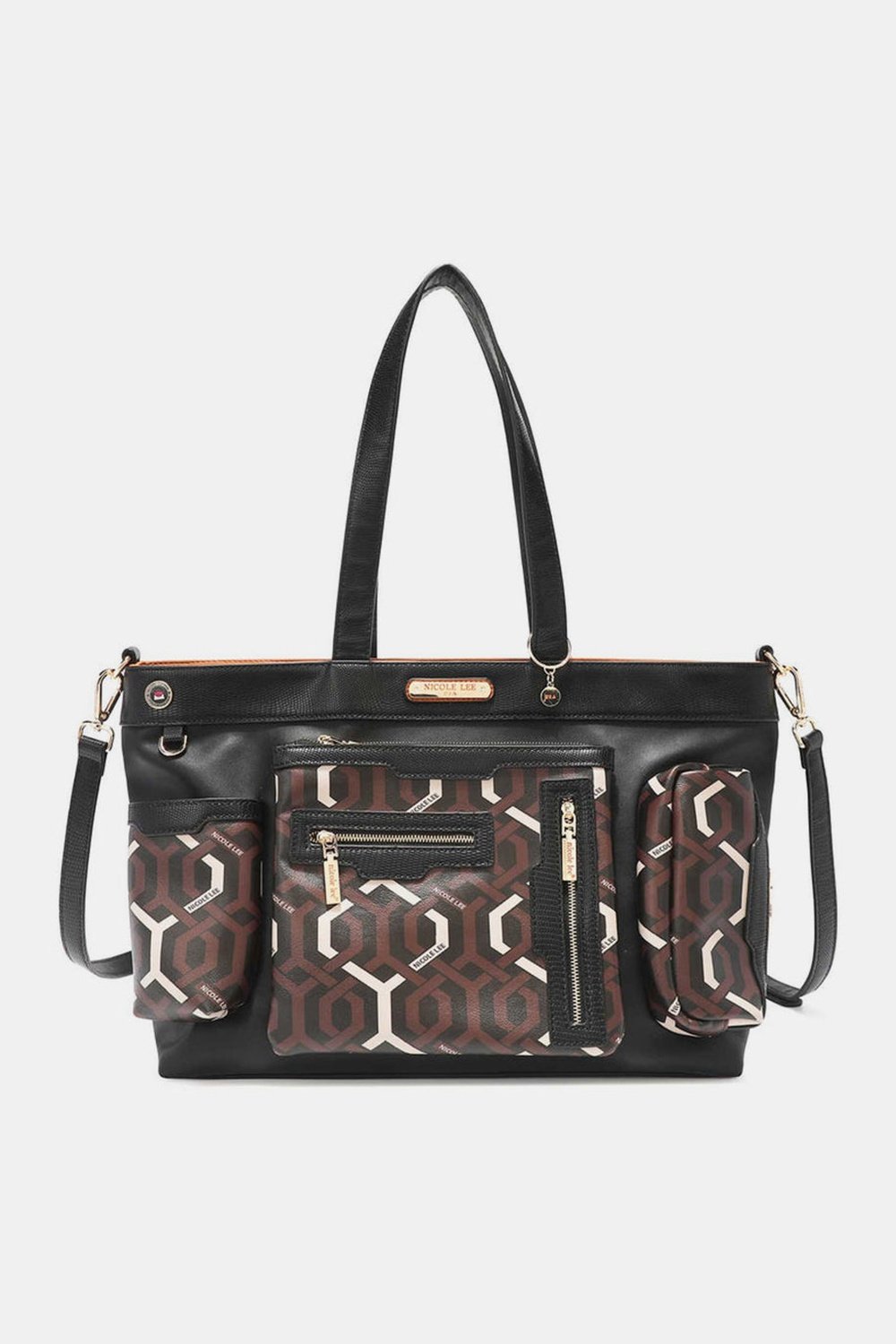 Nicole Lee USA Geometric Pattern Large Handbag