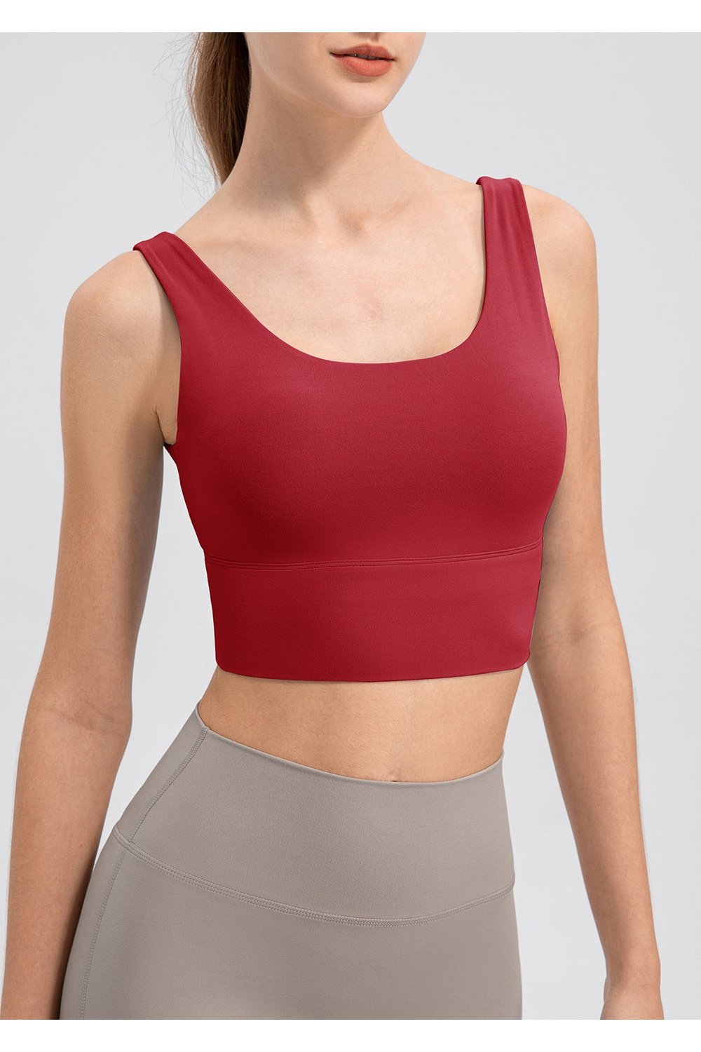 Scoop Neck Wide Strap Active Tank