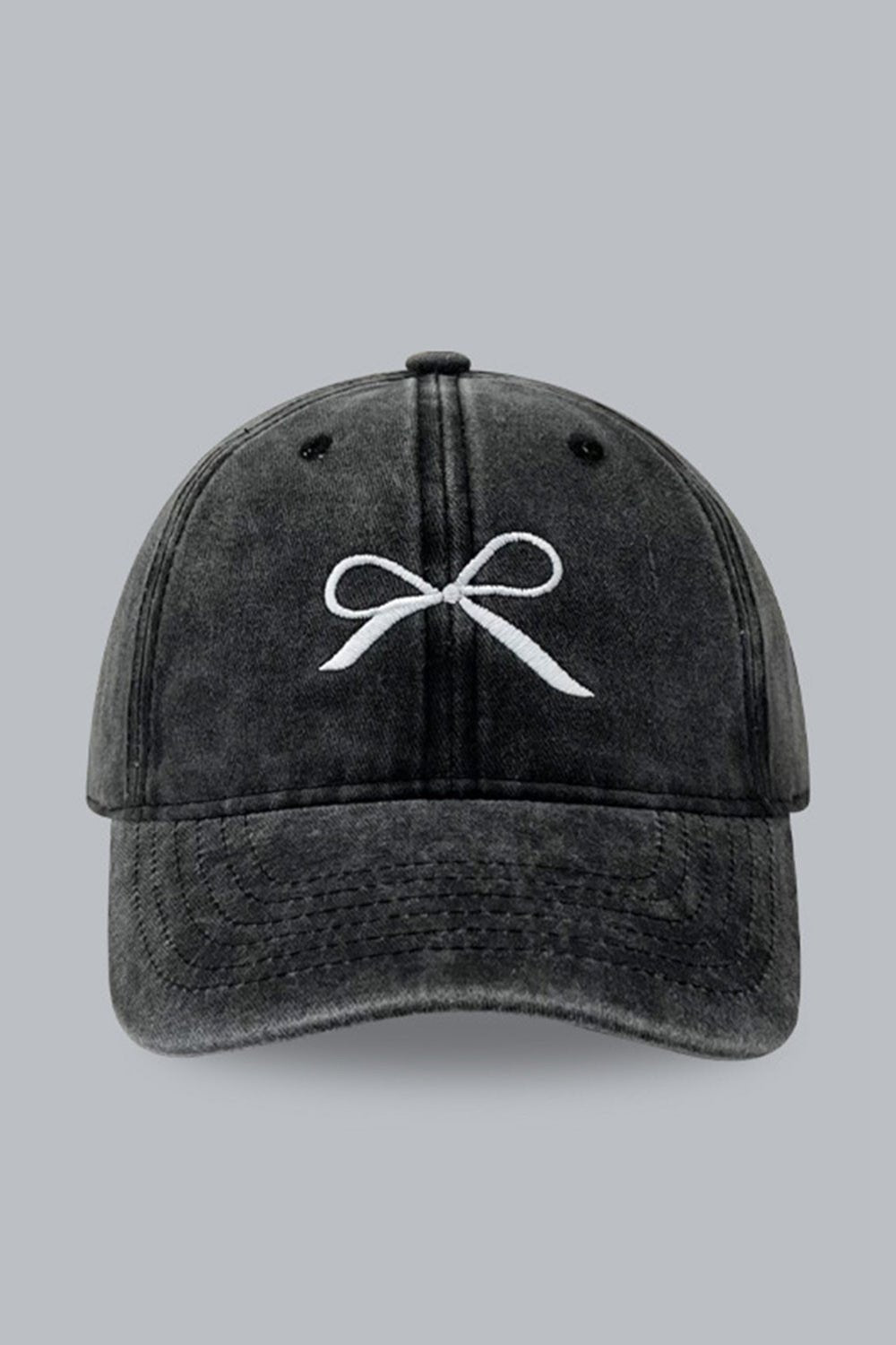 Bow Embroidered Adjustable Cap